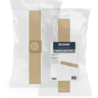 SQOON Industriële Stofzuigerzakken - Geschikt voor Soteco Micro - Vervangt Model 07940 - 10 Stuks - Papier - Voor Professioneel Gebruik in Bouw en Industrie