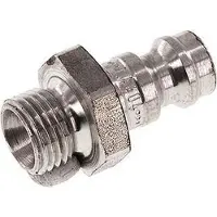 Parker RVS 316L DN 5 Luchtkoppeling Insteeknippel G 1/8 inch Buitendraad