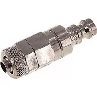 Parker RVS 316L DN 5 Luchtkoppeling Insteeknippel 6x8 mm Push-On Double Shut-Off