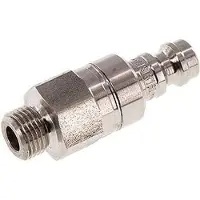 Parker RVS 316L DN 5 Luchtkoppeling Insteeknippel G 1/8 inch Buitendraad Double Shut-Off