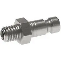 Parker RVS 316L DN 2.7 (Micro) Luchtkoppeling Insteeknippel G 1/8 inch Buitendraad Double Shut-Off