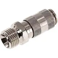 Parker Vernikkeld Messing DN 2.7 (Micro) Luchtkoppeling Snelkoppeling G 1/8 inch Buitendraad Double Shut-Off