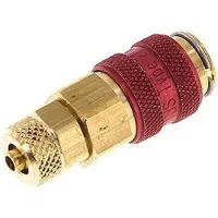 Parker Messing DN 5 Rood Luchtkoppeling Snelkoppeling 4x6 mm Push-On