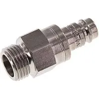 Parker RVS DN 10 Luchtkoppeling Insteeknippel G 1/2 inch Buitendraad Double Shut-Off