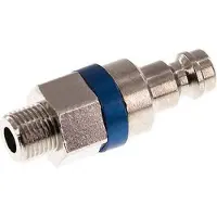 Parker Vernikkeld Messing DN 5 Blauw Luchtkoppeling Insteeknippel G 1/8 inch Buitendraad