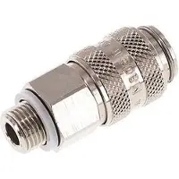 Tameson Vernikkeld Messing DN 5 Luchtkoppeling Snelkoppeling G 1/8 inch Buitendraad Double Shut-Off