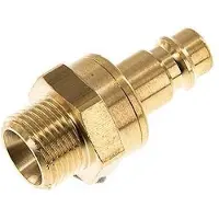 Tameson Messing DN 7.2 (Euro) Luchtkoppeling Insteeknippel G 3/8 inch Buitendraad Double Shut-Off