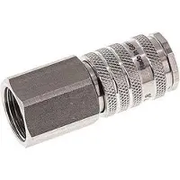 Tameson RVS DN 7.8 Luchtkoppeling Snelkoppeling G 1/2 inch Binnendraad Double Shut-Off