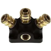 Tameson Brass/plastic DN 7.2 (Euro) Luchtkoppeling Snelkoppeling G 1/2 inch Binnendraad Wandmontage 3-weg