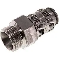 Parker RVS 316L DN 5 Luchtkoppeling Snelkoppeling G 3/8 inch Buitendraad