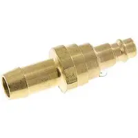 Tameson Messing DN 7.2 (Euro) Luchtkoppeling Insteeknippel 13 mm Slangpilaar met Terugslagklep