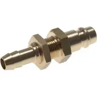 Parker Messing DN 7.2 (Euro) Luchtkoppeling Insteeknippel 6 mm Slangpilaar Schotkoppeling Double Shut-Off