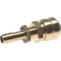 Tameson Messing DN 7.2 (Euro) Luchtkoppeling Snelkoppeling 8 mm Slangpilaar Schotkoppeling Double Shut-Off