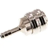Tameson Vernikkeld Messing DN 7.2 (Euro) Luchtkoppeling Snelkoppeling 6 mm Slangpilaar Double Shut-Off