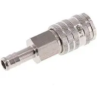 Tameson RVS DN 7.8 Luchtkoppeling Snelkoppeling 9 mm Slangpilaar Double Shut-Off