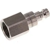 Tameson RVS DN 5 Luchtkoppeling Insteeknippel G 3/8 inch Binnendraad Double Shut-Off