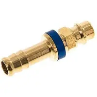 Parker Messing DN 7.2 (Euro) Blauw-Coded Luchtkoppeling Insteeknippel 9 mm Slangpilaar