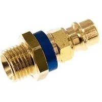 Parker Messing DN 7.2 (Euro) Blauw-Coded Luchtkoppeling Insteeknippel G 1/4 inch Buitendraad