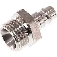 Parker RVS 316L DN 7.2 (Euro) Luchtkoppeling Insteeknippel G 1/2 inch Buitendraad