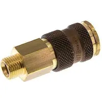 Parker Messing DN 7.2 (Euro) Bruin-Coded Luchtkoppeling Snelkoppeling G 1/4 inch Buitendraad