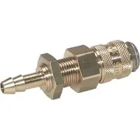 Tameson Messing DN 5 Luchtkoppeling Snelkoppeling 8 mm Slangpilaar Schotkoppeling Double Shut-Off