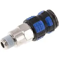 Parker Vernikkeld Messing DN 7.8 Luchtkoppeling Snelkoppeling R 1/4 inch Buitendraad