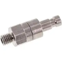 Tameson RVS DN 2.7 (Micro) Luchtkoppeling Insteeknippel M5 Buitendraad Double Shut-Off