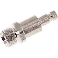 Parker Vernikkeld Messing DN 2.7 (Micro) Luchtkoppeling Insteeknippel G 1/8 inch Buitendraad Double Shut-Off