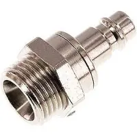 Tameson Vernikkeld Messing DN 7.2 (Euro) Luchtkoppeling Insteeknippel G 1/2 inch Buitendraad Double Shut-Off