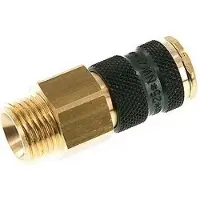 Parker Messing DN 7.2 (Euro) Groen-Coded Luchtkoppeling Snelkoppeling G 1/2 inch Buitendraad