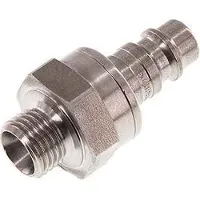 Tameson RVS DN 7.2 (Euro) Luchtkoppeling Insteeknippel G 1/4 inch Buitendraad Double Shut-Off