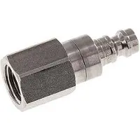 Tameson RVS DN 5 Luchtkoppeling Insteeknippel G 1/4 inch Binnendraad Double Shut-Off