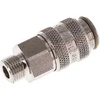 Parker RVS 316L DN 5 Luchtkoppeling Snelkoppeling G 1/8 inch Buitendraad