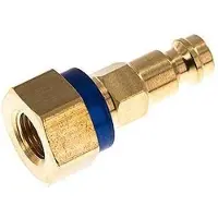 Tameson Messing DN 5 Blauw-Coded Luchtkoppeling Insteeknippel G 1/8 inch Binnendraad
