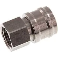 Tameson RVS DN 7.2 (Euro) Luchtkoppeling Snelkoppeling G 1/2 inch Binnendraad Double Shut-Off