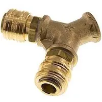 Tameson Messing DN 7.2 (Euro) Luchtkoppeling Snelkoppeling G 3/8 inch Binnendraad Wandmontage 2-weg
