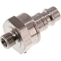 Tameson RVS DN 7.2 (Euro) Luchtkoppeling Insteeknippel G 1/8 inch Buitendraad Double Shut-Off