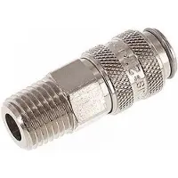 Parker Vernikkeld Messing DN 5 Luchtkoppeling Snelkoppeling 1/4 inch NPT Buitendraad Double Shut-Off
