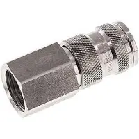 Parker RVS 316L DN 7.8 Luchtkoppeling Snelkoppeling G 1/2 inch Binnendraad Double Shut-Off