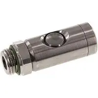 Tameson RVS 316L DN 7.4 Safety Luchtkoppeling Snelkoppeling met Drukknop G 1/2 inch Buitendraad