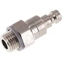 Tameson Vernikkeld Messing DN 5 Luchtkoppeling Insteeknippel G 1/4 inch Buitendraad Double Shut-Off