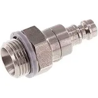Tameson RVS DN 5 Luchtkoppeling Insteeknippel G 3/8 inch Buitendraad Double Shut-Off