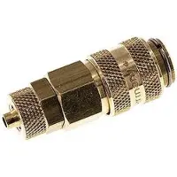 Tameson Messing DN 5 Luchtkoppeling Snelkoppeling 4x6 mm Push-On Double Shut-Off