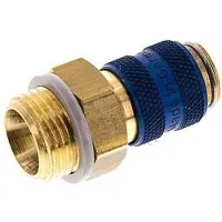 Tameson Messing DN 5 Blauw Luchtkoppeling Snelkoppeling G 3/8 inch Buitendraad