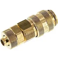 Tameson Messing DN 5 Luchtkoppeling Snelkoppeling 6x8 mm Push-On Double Shut-Off