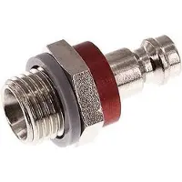 Tameson Vernikkeld Messing DN 5 Rood Luchtkoppeling Insteeknippel G 1/4 inch Buitendraad
