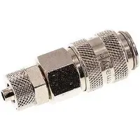 Tameson Vernikkeld Messing DN 5 Luchtkoppeling Snelkoppeling 4x6 mm Push-On Double Shut-Off