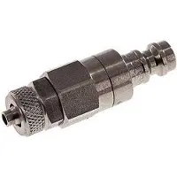 Tameson RVS DN 5 Luchtkoppeling Insteeknippel 4x6 mm Push-On Double Shut-Off