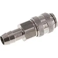 Tameson RVS DN 5 Luchtkoppeling Snelkoppeling 9 mm Slangpilaar Double Shut-Off