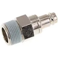Tameson Vernikkeld Messing DN 10 Luchtkoppeling Insteeknippel R 3/4 inch Buitendraad Double Shut-Off